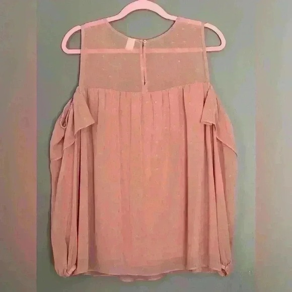 Old Navy Long Sleeve Cold Shoulder Ruffle Top (246) - Picture 8 of 11